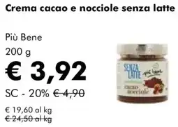 NaturaSì Crema cacao e nocciole senza latte Più Bene offerta