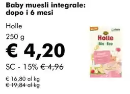 NaturaSì Baby muesli integrale: dopo i 6 mesi Holle offerta
