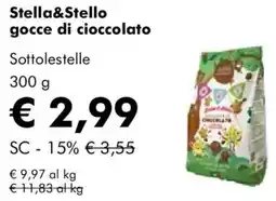 NaturaSì Stella&Stello gocce di cioccolato Sottolestelle offerta
