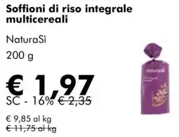 NaturaSì Soffioni di riso integrale multicereali NaturaSì offerta