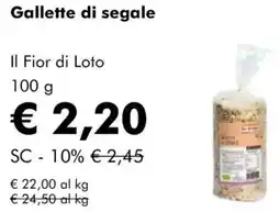 NaturaSì Gallette di segale Il Fior di Loto offerta