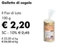 NaturaSì Gallette di segale Il Fior di Loto offerta