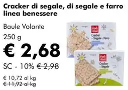 NaturaSì Cracker di segale, di segale e farro linea benessere Baule Volante offerta