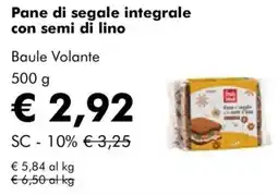NaturaSì Pane di segale integrale con semi di lino Baule Volante offerta