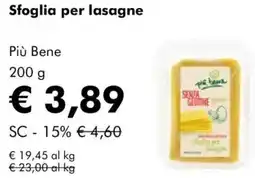 NaturaSì Sfoglia per lasagne Più Bene offerta