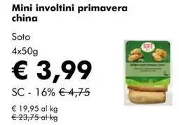 NaturaSì Mini involtini primavera china Soto offerta
