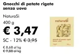 NaturaSì Gnocchi di patate rigate senza uova NaturaSì offerta