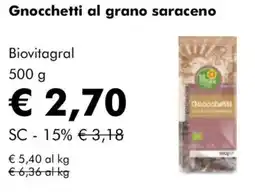NaturaSì Gnocchetti al grano saraceno Biovitagral offerta