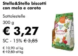 NaturaSì Stella&Stello biscotti con mela e carota Sottolestelle offerta