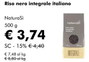 NaturaSì Riso nero integrale italiano NaturaSì offerta