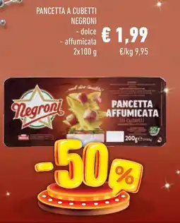 Conad Superstore Pancetta a cubetti negroni dolce e affumicata offerta