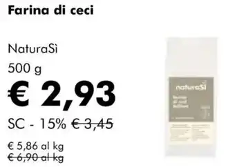 NaturaSì Farina di ceci NaturaSì offerta