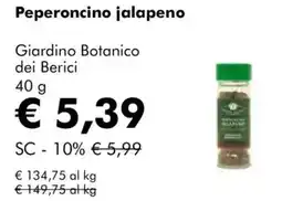 NaturaSì Peperoncino jalapeno Giardino Botanico dei Berici offerta