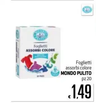 Maxi Supermercati Mondo Pulito Foglietti assorbi colore pz 20 offerta