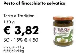 NaturaSì Pesto al finocchietto selvatico Terre e Tradizioni offerta