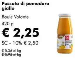 NaturaSì Passata di pomodoro giallo Baule Volante offerta
