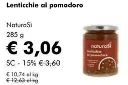 NaturaSì Lenticchie al pomodoro NaturaSì offerta