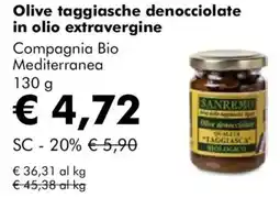 NaturaSì Olive taggiasche denocciolate in olio extravergine Compagnia Bio Mediterranea offerta