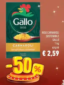 Conad Superstore Riso carnaroli sostenibile GALLO offerta
