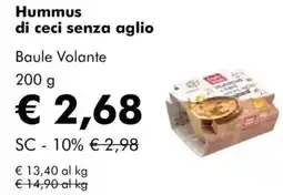 NaturaSì Hummus di ceci senza aglio Baule Volante offerta
