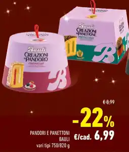 Conad Superstore Pandori e panettoni BAULI offerta