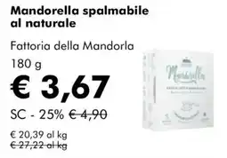 NaturaSì Mandorella spalmabile al naturale Fattoria della Mandorla offerta