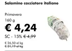 NaturaSì Salamino cacciatore italiano Primavera offerta