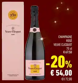 Conad Superstore Champagne rosè VEUVE CLICQUOT offerta