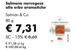 NaturaSì Salmone norvegese alle erbe aromatiche Salmon & Co offerta
