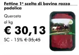 NaturaSì Fettine 1 scelta di bovino razza podolica Querceta offerta