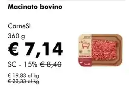 NaturaSì Macinato bovino Carne Sì offerta