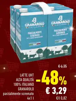 Conad Superstore Latte uht alta qualità 100% italiano granarolo parzialmente scremato offerta