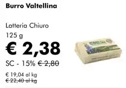 NaturaSì Burro Valtellina Latteria Chiuro offerta