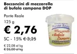 NaturaSì Bocconcini di mozzarella di bufala campana DOP Ponte Reale offerta