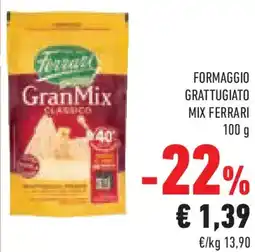 Conad Superstore Formaggio grattugiato mix FERRARI offerta