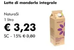NaturaSì Latte di mandorla integrale NaturaSi offerta
