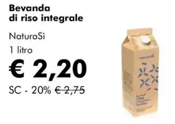 NaturaSì Bevanda di riso integrale NaturaSì offerta
