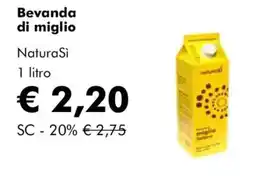 NaturaSì Bevanda di miglio NaturaSi offerta