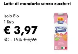 NaturaSì Latte di mandorla senza zuccheri Isola Bio offerta