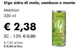 NaturaSì U'go sidro di mela, sambuco e menta Melchiori offerta