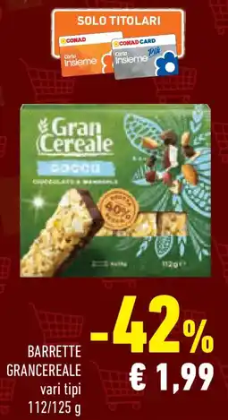Conad Superstore Barrette GRANCEREALE offerta