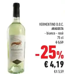 Conad Superstore Vermentino d.o.c. aragosta bianco e rosè offerta