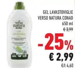 Conad Superstore Gel lavastoviglie VERSO NATURA CONAD offerta