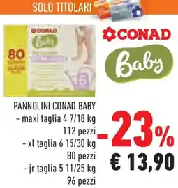 Conad Superstore Pannolini CONAD BABY offerta