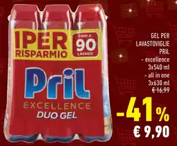 Conad Superstore Gel per lavastoviglie PRIL offerta