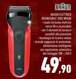 Conad Superstore BRAUN Rasoio elettrico ricaricabile 300S offerta
