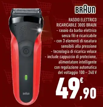 Conad Superstore BRAUN Rasoio elettrico ricaricabile 300S offerta