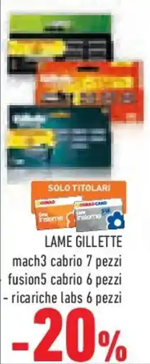Conad Superstore Lame gillette offerta