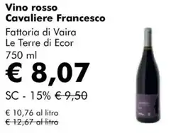 NaturaSì Vino rosso Cavaliere Francesco Fattoria di Vaira Le Terre di Ecor offerta