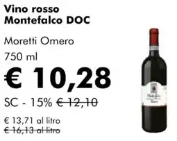 NaturaSì Vino rosso Montefalco DOC Moretti Omero offerta